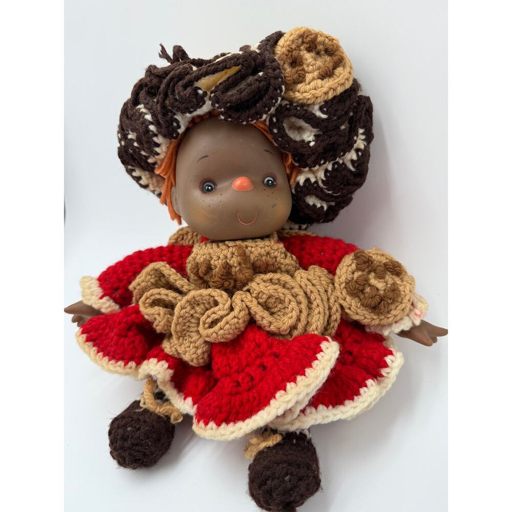Vintage Crochet Cinnamon Spice Doll | Handmade 1980s | 12” | Others Listed